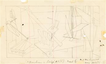 ESPHYR SLOBODKINA (1908 - 2002, RUSSIAN/AMERICAN) Abstraction, and Monochrome in Beige #1, (Pair).